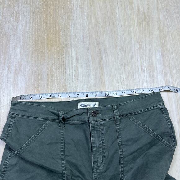 Madewell Army Green Cargo Skinny Ankle Utility Fatigue Pants Zip Pockets 30 - Picture 11 of 16